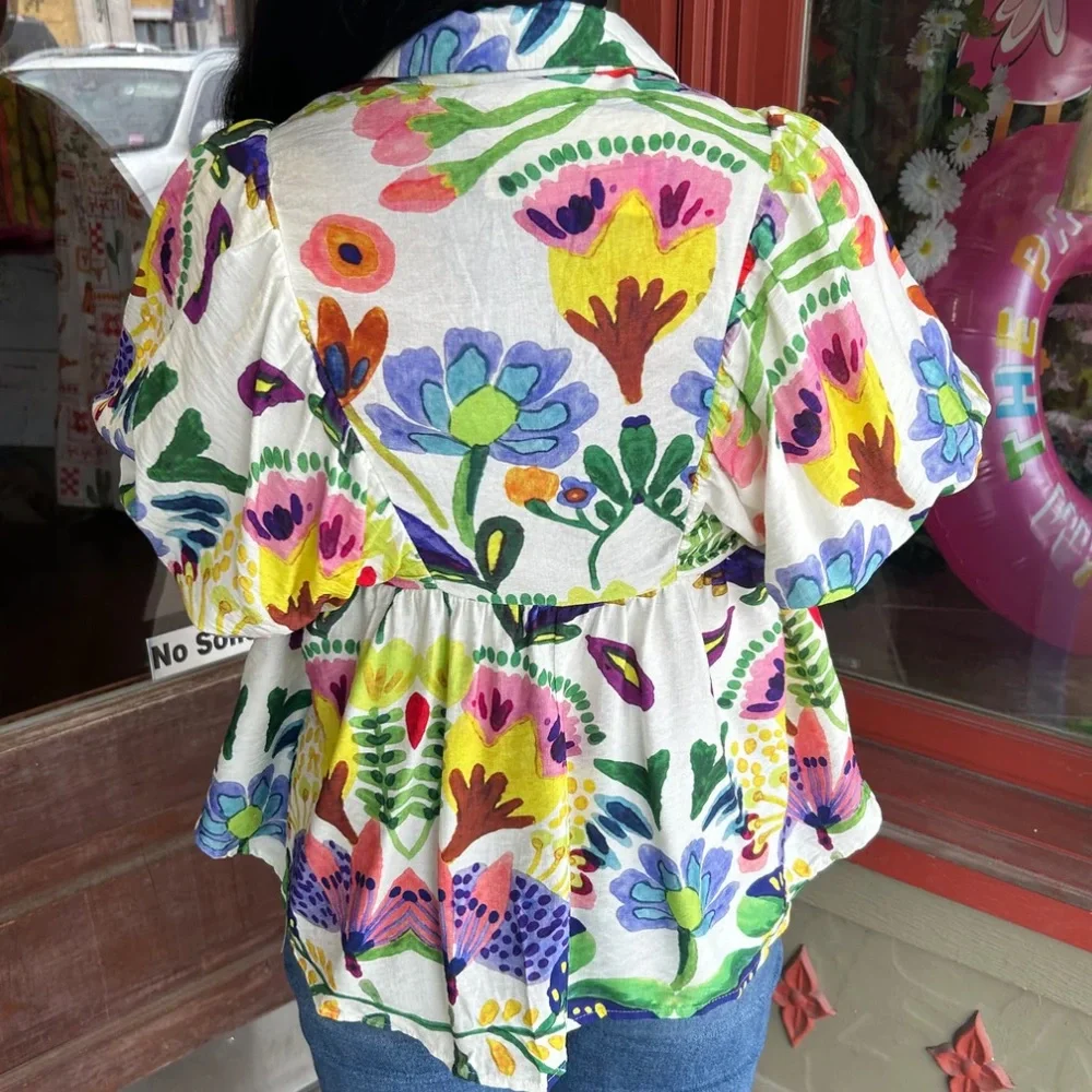 Entro Multicolor Floral Top - Picture 5 of 5